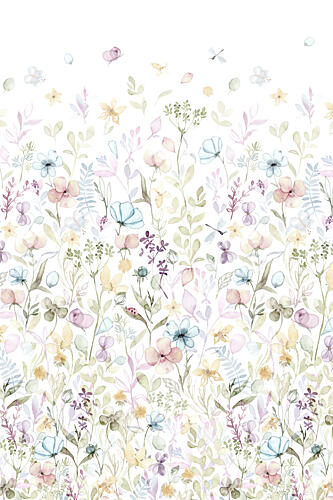 Soft Watercolor Wildflowers Art Print by Lovorka Pavic