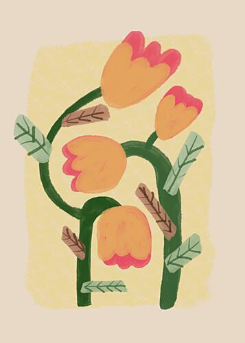 Colorful Floral Blooms Art Print