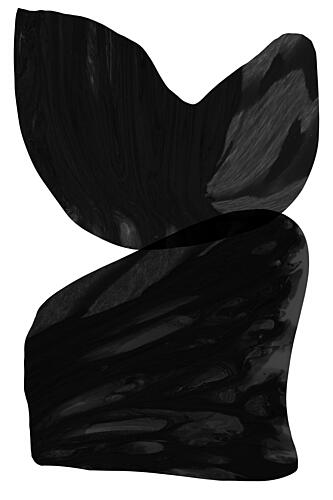 Black Abstract Forms Art Print by Cartissi