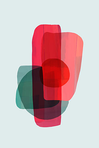 Vibrant Abstract Layers Art Print by Cartissi