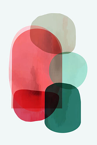 Colorful Organic Shapes Art Print by Cartissi