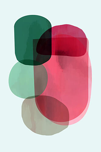 Modern Organic Shapes Art Print by Cartissi