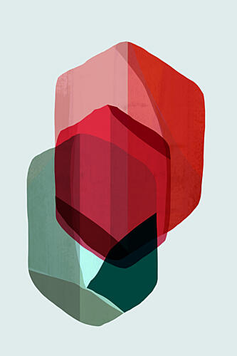 Abstract Color Layers Art Print by Cartissi
