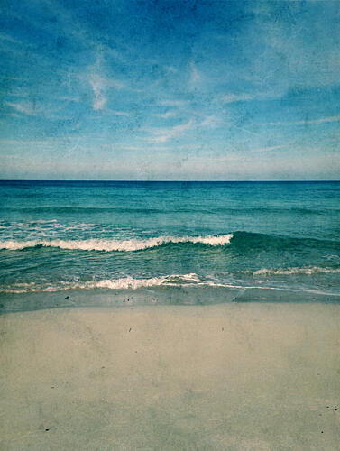 Vintage Ocean Beach Art Print