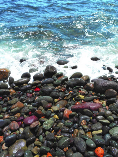 Colorful Pebble Beach Art Print