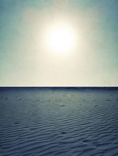 Desert Sun Horizon Art Print