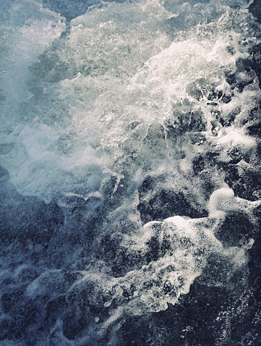 Dynamic Blue Water Art Print