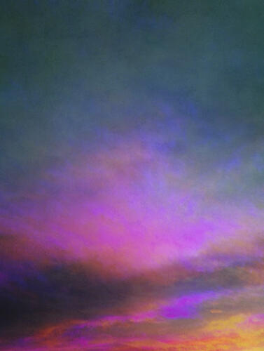 Vibrant Purple Sunset Sky Art Print
