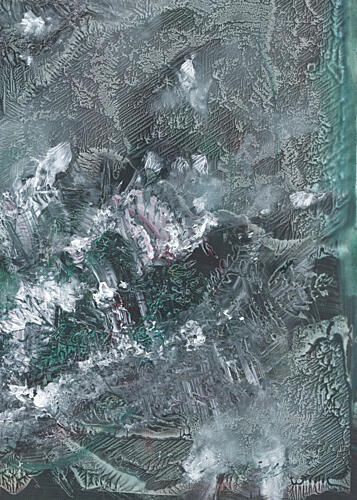 Frosted Winter Abstract Art Print