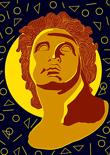 Golden Pop Art Bust Pop art reproduction
