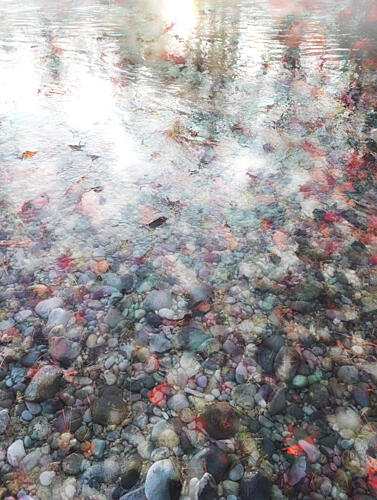 Shimmering Riverbed Colors Art Print