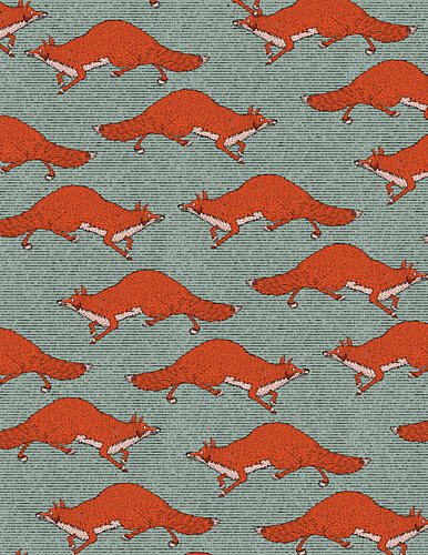 Running Red Foxes Art Print