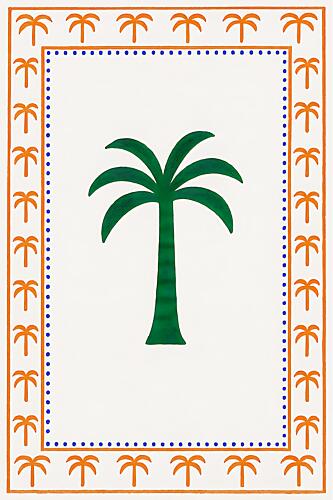 Tropical Palm Tree Border Art Print