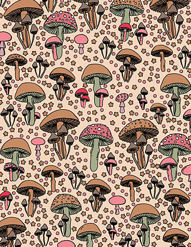 Whimsical Mushroom Forest Art Print