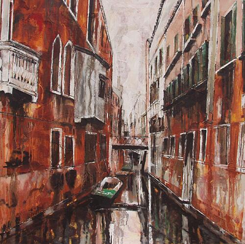 Venetian Canal Reflections Art Print