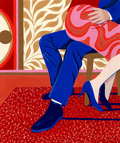 Stylish Couple Moment Art Print by Julie Lesouef