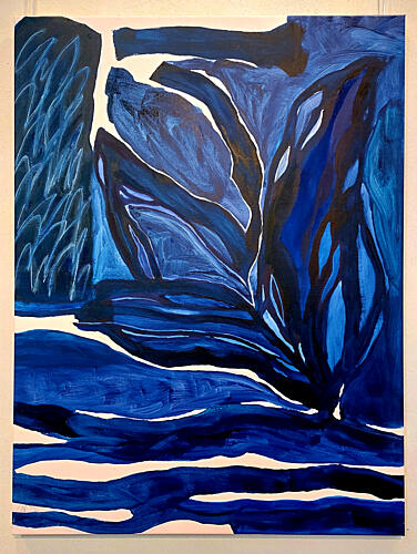 Fluid Blue Nature Abstract Art Print