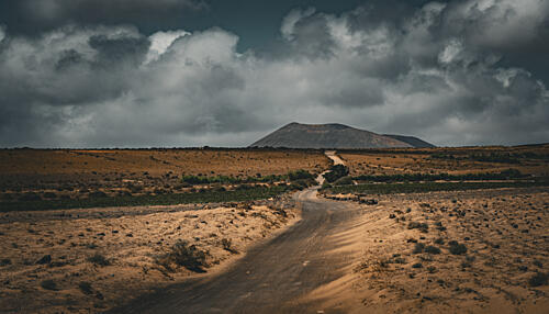 Winding Desert Road Art Print