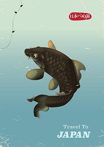 Serene Japanese Koi Art Print