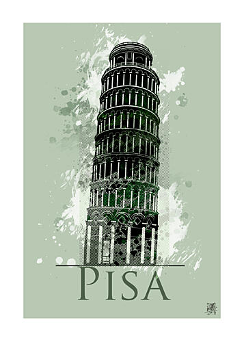Leaning Tower Pisa Art Print