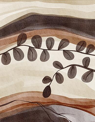 Organic Leafy Layers Art Print