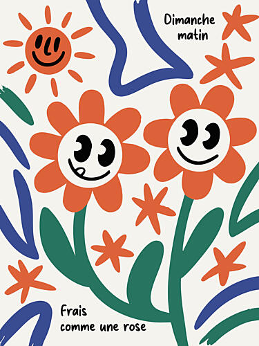 Smiling Sunday Flowers Art Print