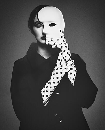 Mysterious Masked Woman Art Print by Offer Ellbogen