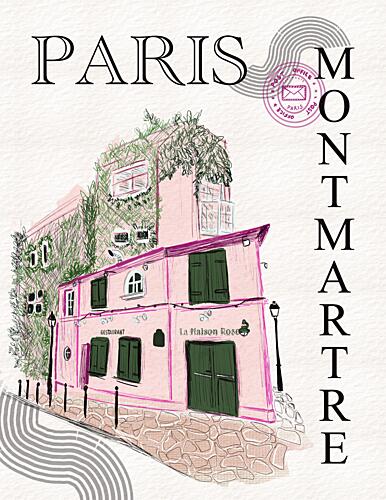 la Maison Rose Montmartre Paris Art Print by Art by the Ocean