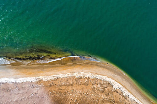 Turquoise Coastline Curve Art Print by GuruShots