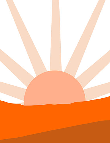 Desert Sunrise Glow Art Print
