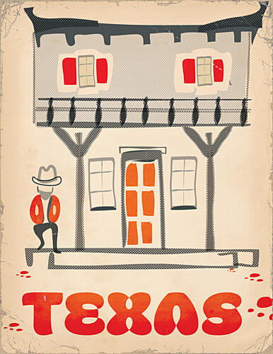 Old West Texas Saloon Art Print