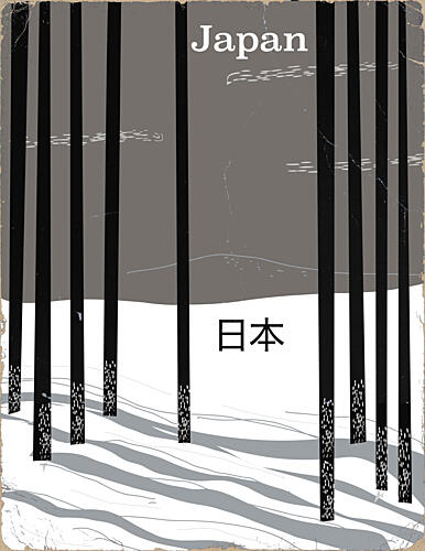 Japan Winter Forest Art Print