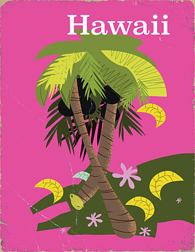 Hawaii Tropical Palms Art Print