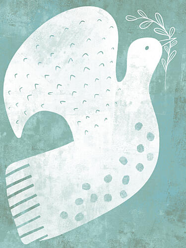 Serene Peace Dove Art Print