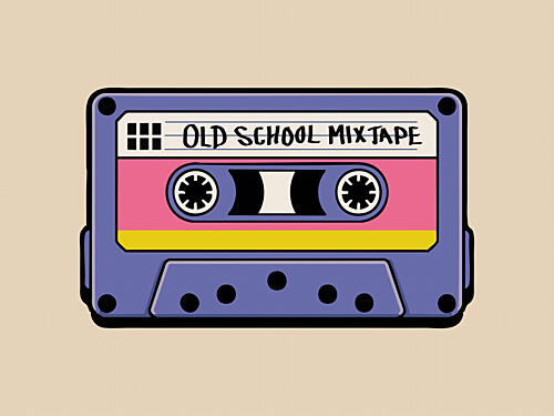 Old School Mixtape Pop art reproduction