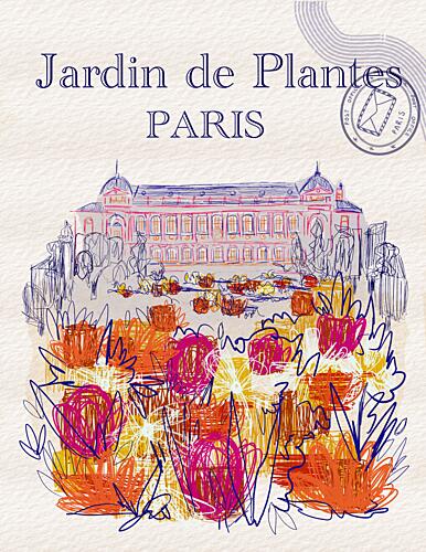 Jardin de Plantes Blooms Art Print by Art by the Ocean