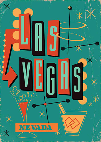 Mid Century Las Vegas Pop art reproduction