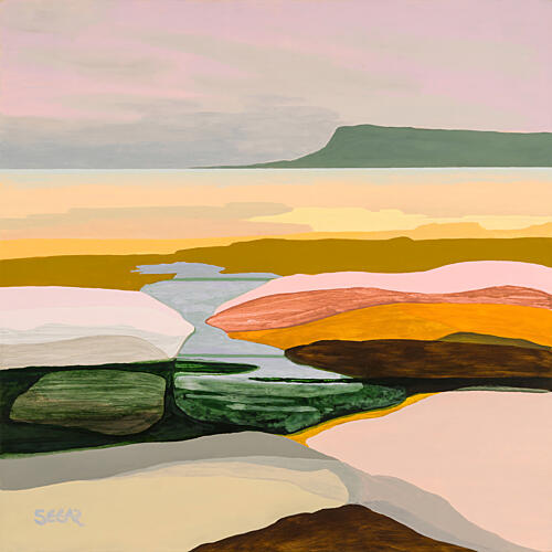 Serene Abstract Landscape Art Print by Angela Seear
