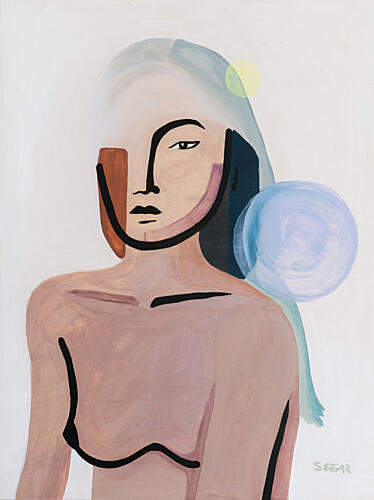 Modern Abstract Woman Art Print by Angela Seear