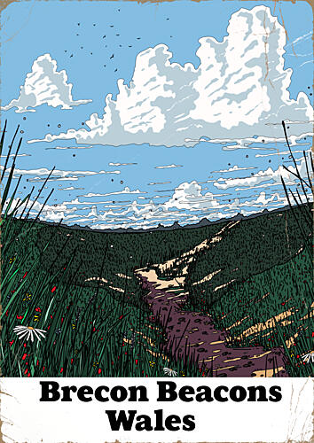 Brecon Beacons Path Art Print