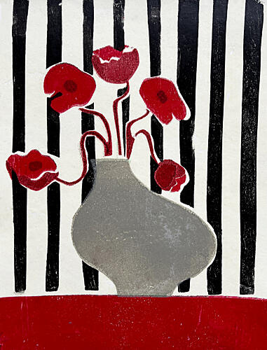 Poppies Pop art reproduction
