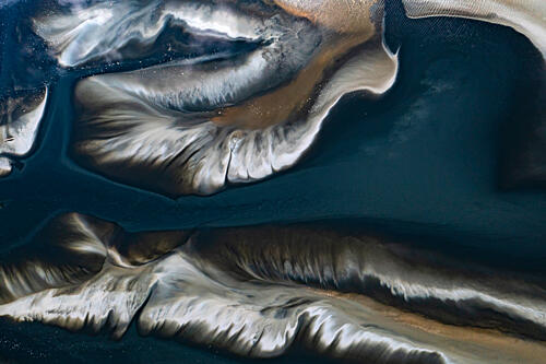 Flowing River Delta Art Print by Eros Erika