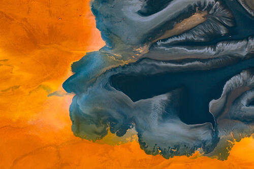 Vibrant Fluid Abstraction Art Print by Eros Erika
