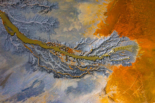 Vivid River Delta Art Print by Eros Erika