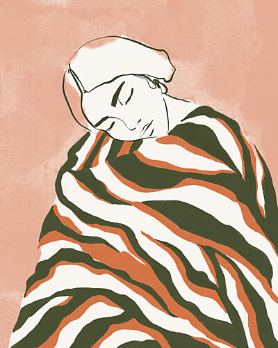 Peaceful Resting Woman Art Print