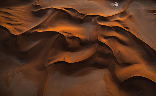 Flowing Orange Dunes Art Print by Isam Telhami
