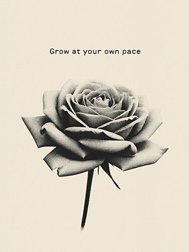 Grow Your Own Pace Rose Art Print