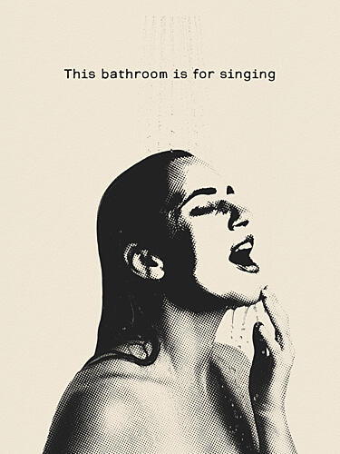 Joyful Shower Song Pop art reproduction