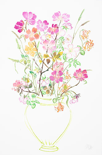 Fresh Watercolor Bouquet Art Print