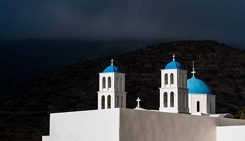Iconic Greek Churches Art Print